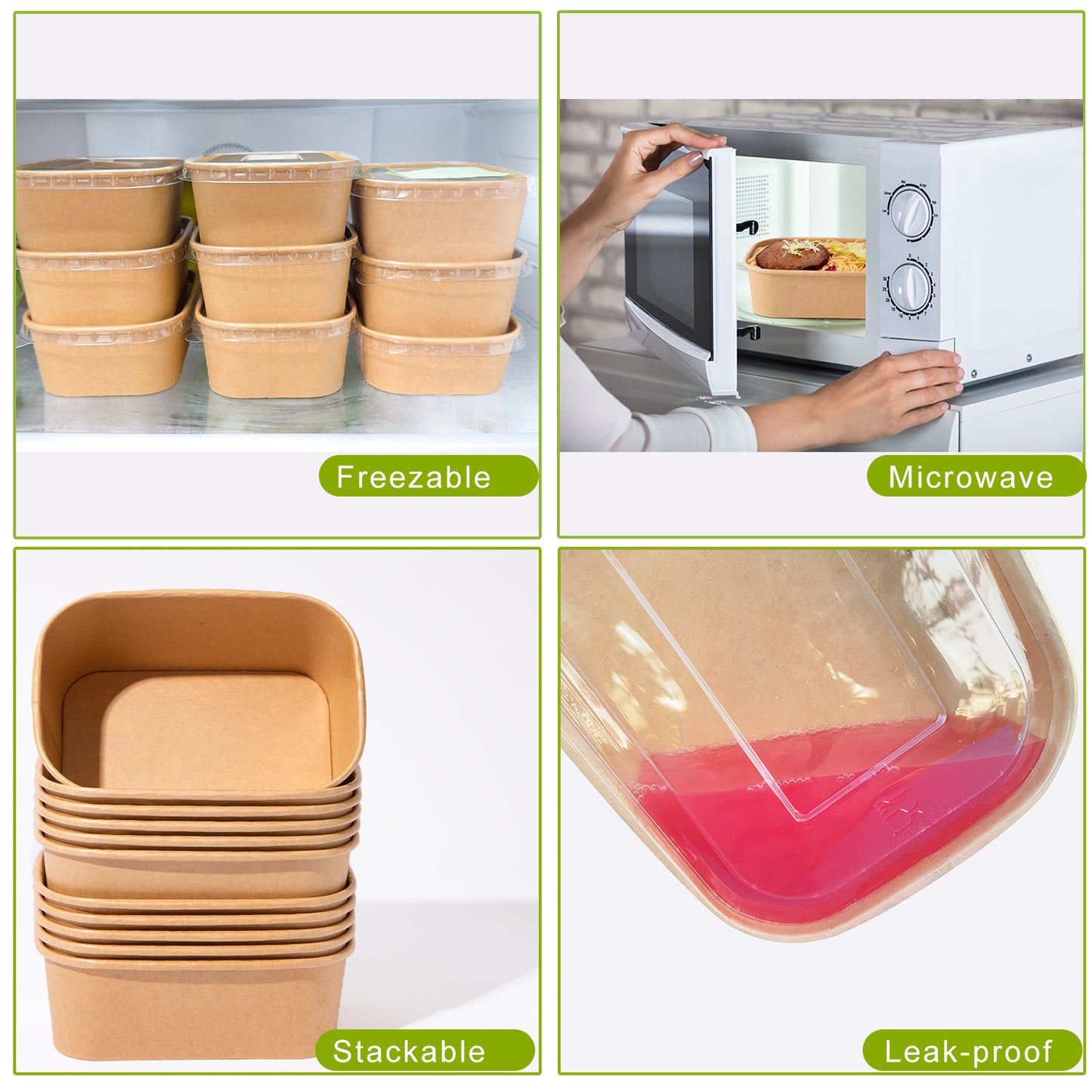 MINCOCO Disposable Paper Bowls