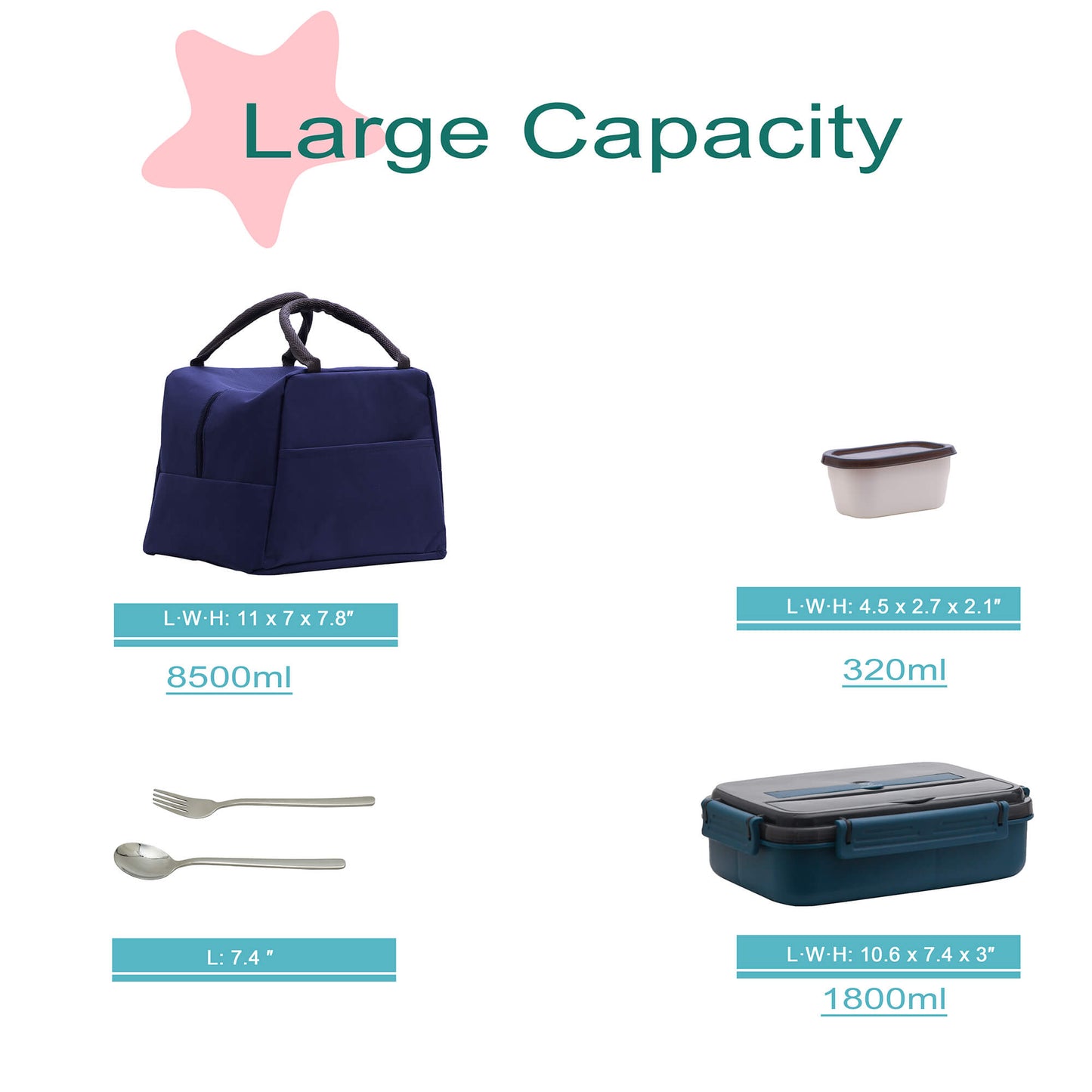 MINCOCO Adult Bento Set - Blue