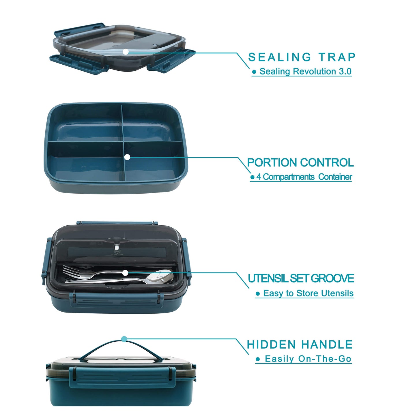MINCOCO Adult Bento Set - Blue