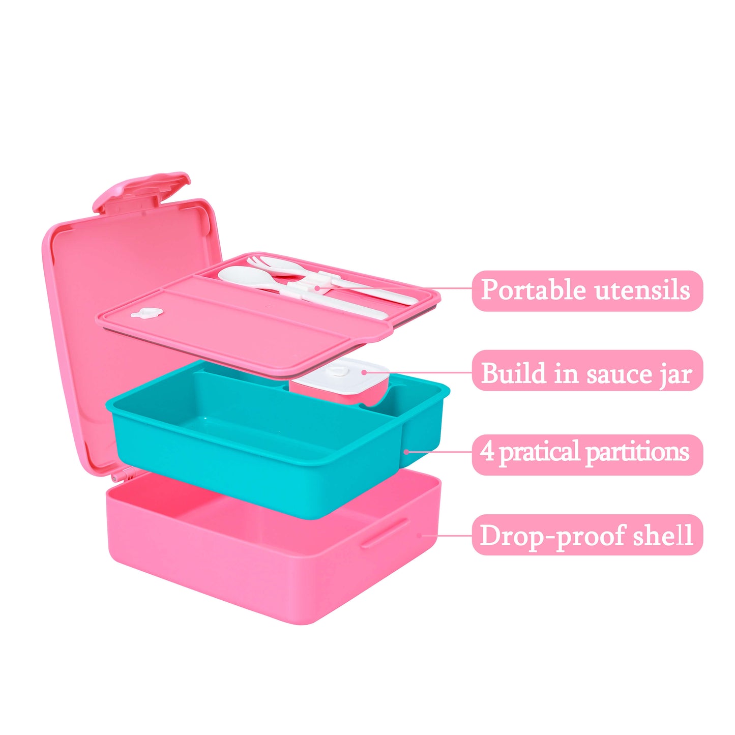 MINCOCO Kids Bento Box - Pink