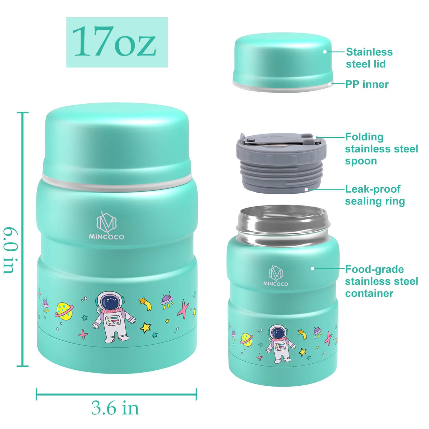 MINCOCO Thermos - Vanilla Green