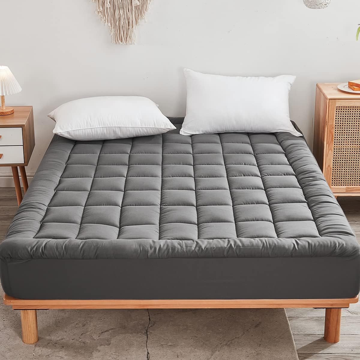 Mincoco Mattress Pad Grey