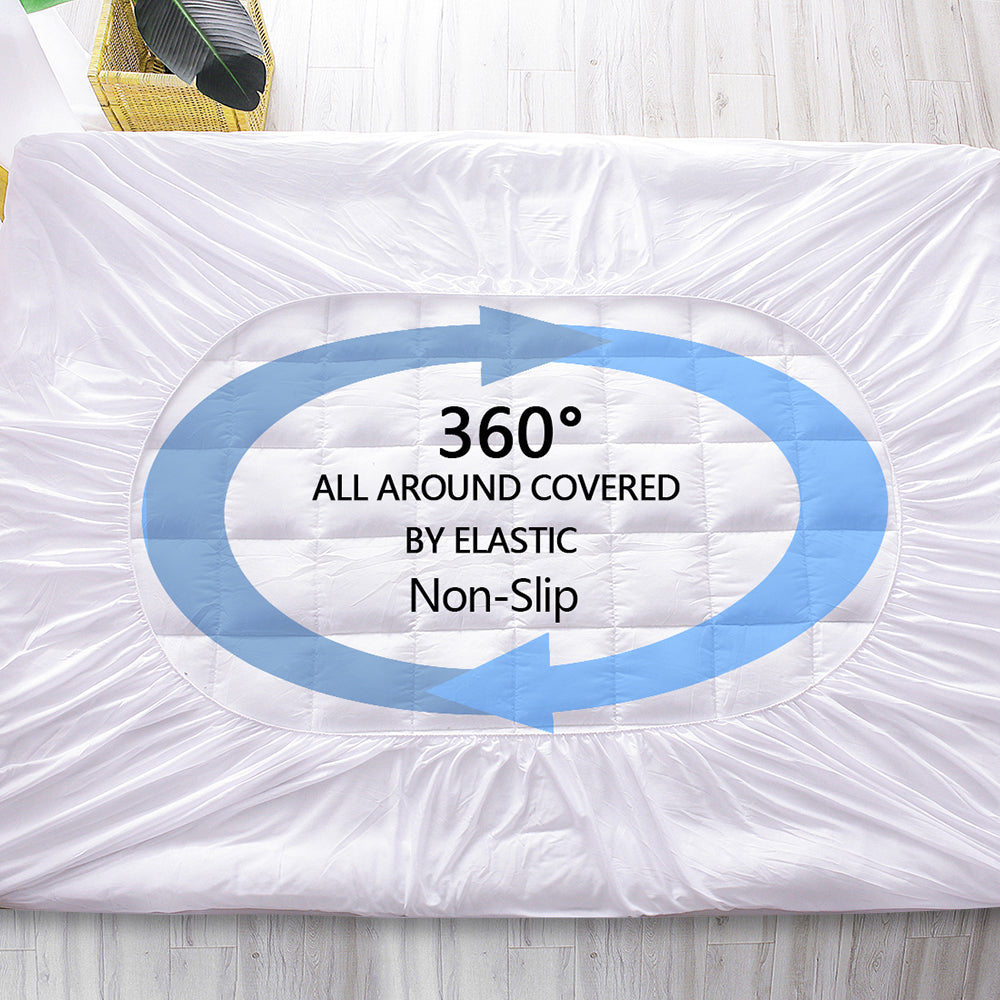 Mincoco Mattress Pad White