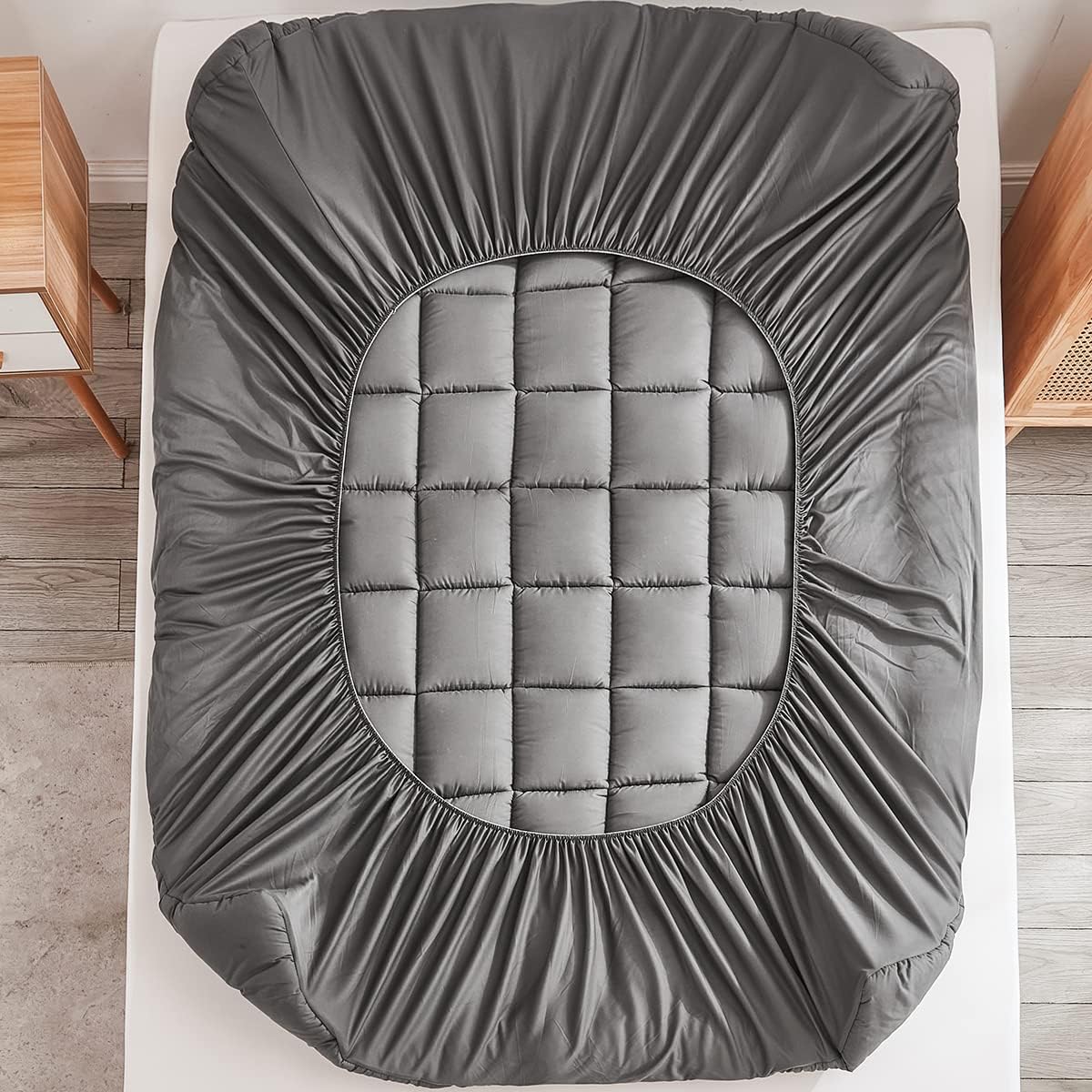 Mincoco Mattress Pad Grey