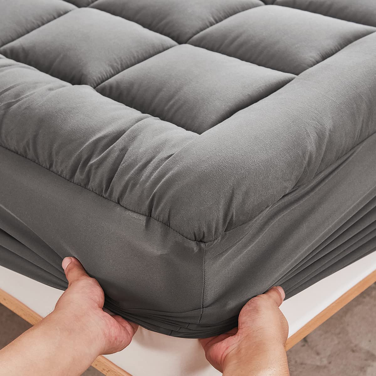Mincoco Mattress Pad Grey